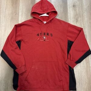 NFL San Francisco 49ers Vintage 90s Red and Black Hoodie Men's Large
